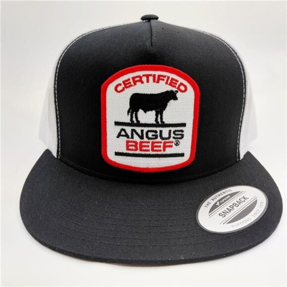Certified Angus Beef Trucker Hat Snapback Cap Flat Bill Mesh Cattleman Farming N main image 8